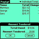 Amount Tendered Dialog
